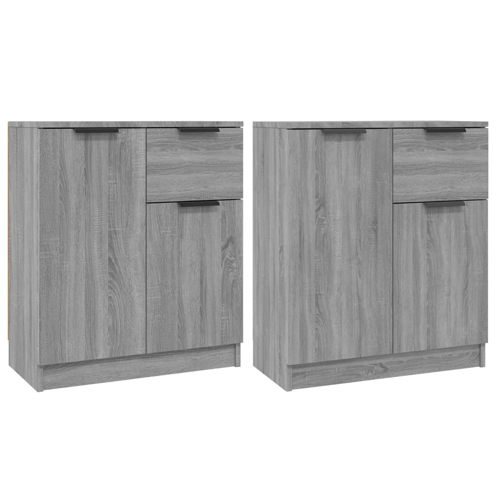 Buffets 2 pcs Sonoma gris 60x30x70 cm Bois d'ingénierie - XIOS