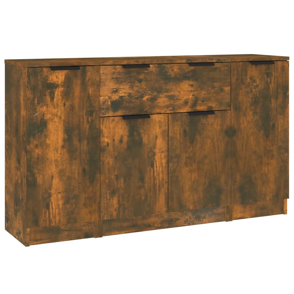Buffets 3 pcs Chêne fumé Bois d'ingénierie - XIOS
