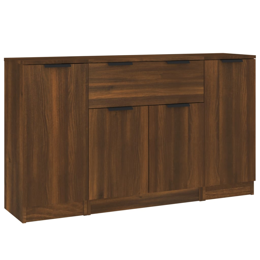 Buffets 3 pcs Chêne marron Bois d'ingénierie - XIOS