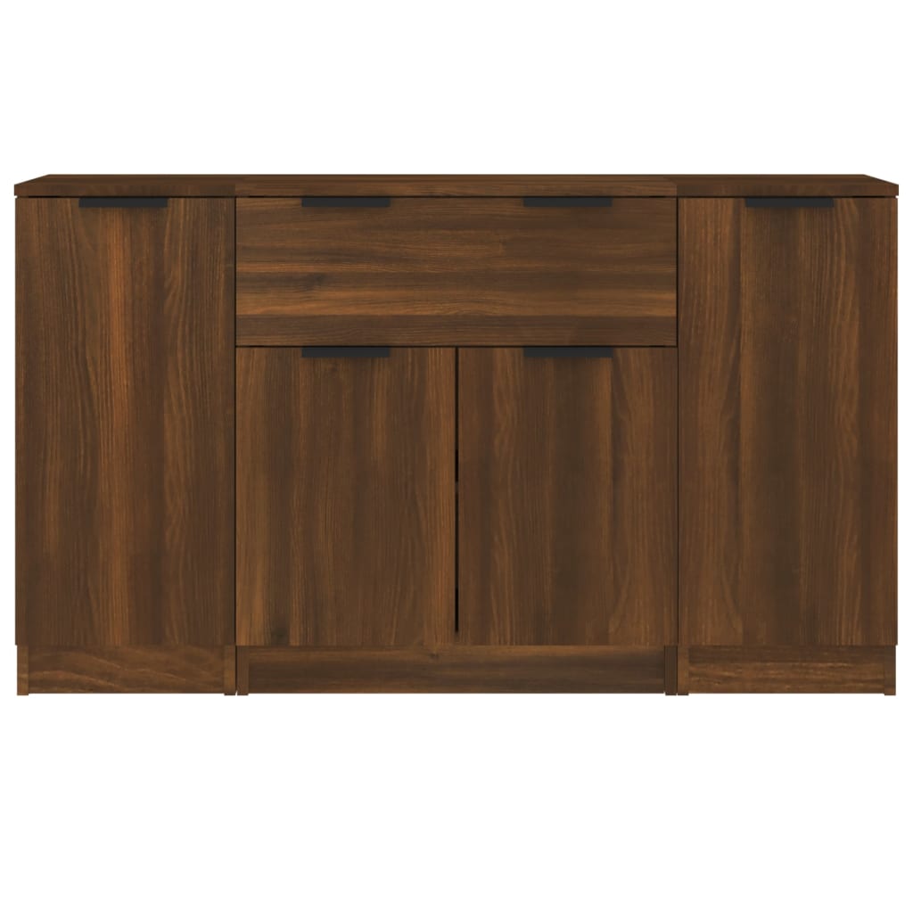 Buffets 3 pcs Chêne marron Bois d'ingénierie - XIOS