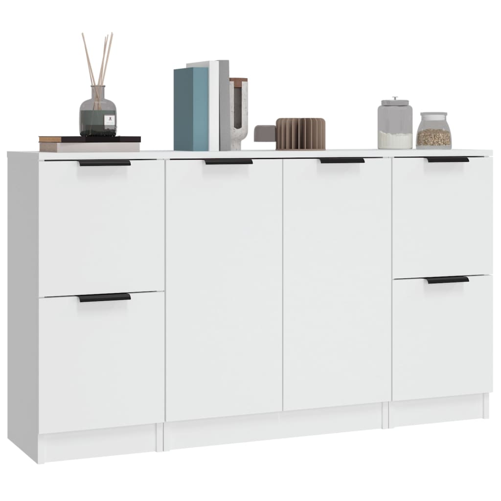 Buffets 3 pcs Blanc Bois d'ingénierie - XIOS