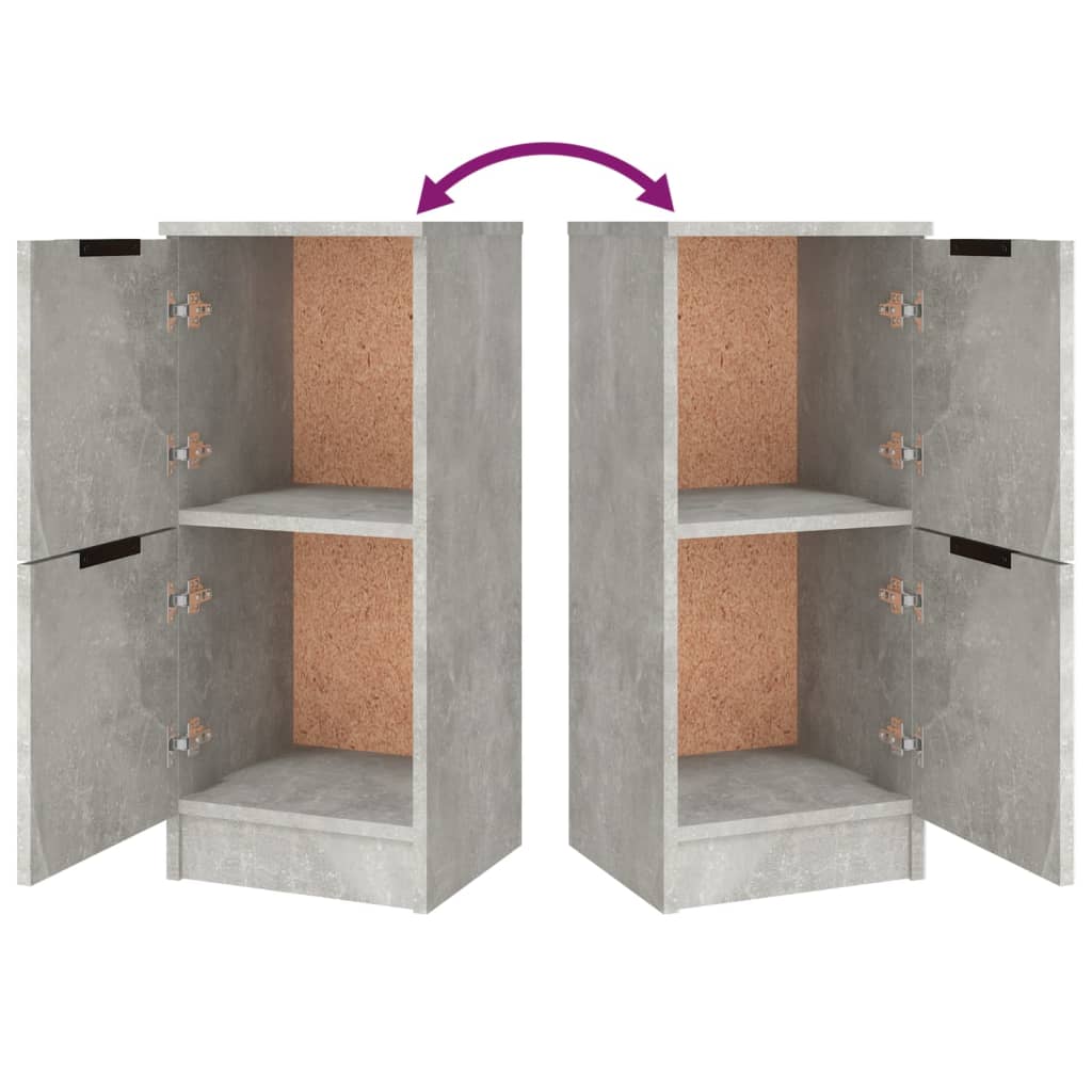 Buffets 3 pcs gris béton bois d'ingénierie - XIOS