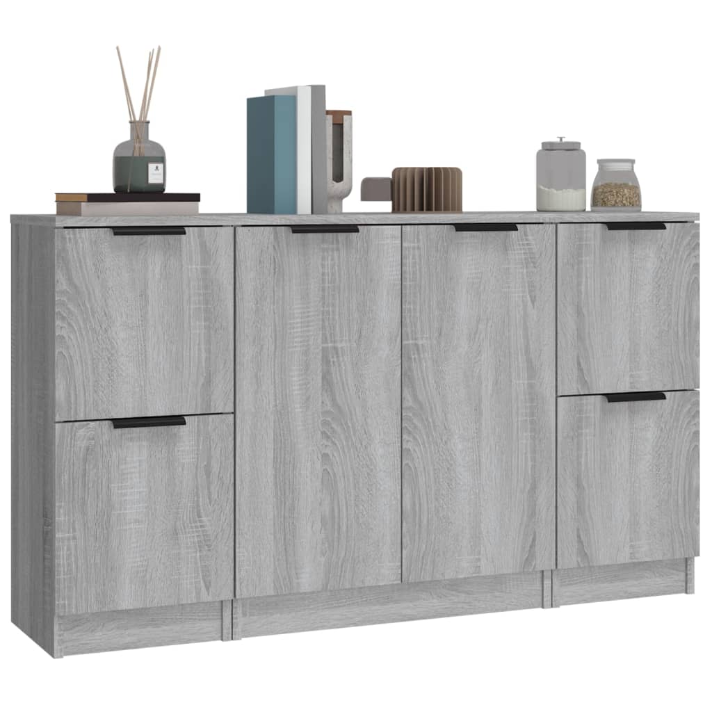 Buffets 3 pcs Sonoma gris Bois d'ingénierie - XIOS