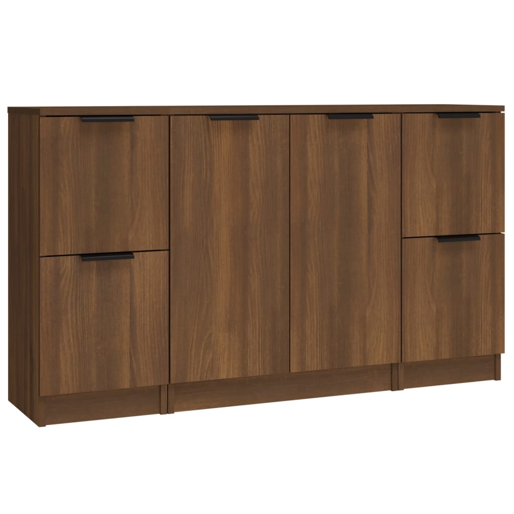 Buffets 3 pcs Chêne marron Bois d'ingénierie - XIOS