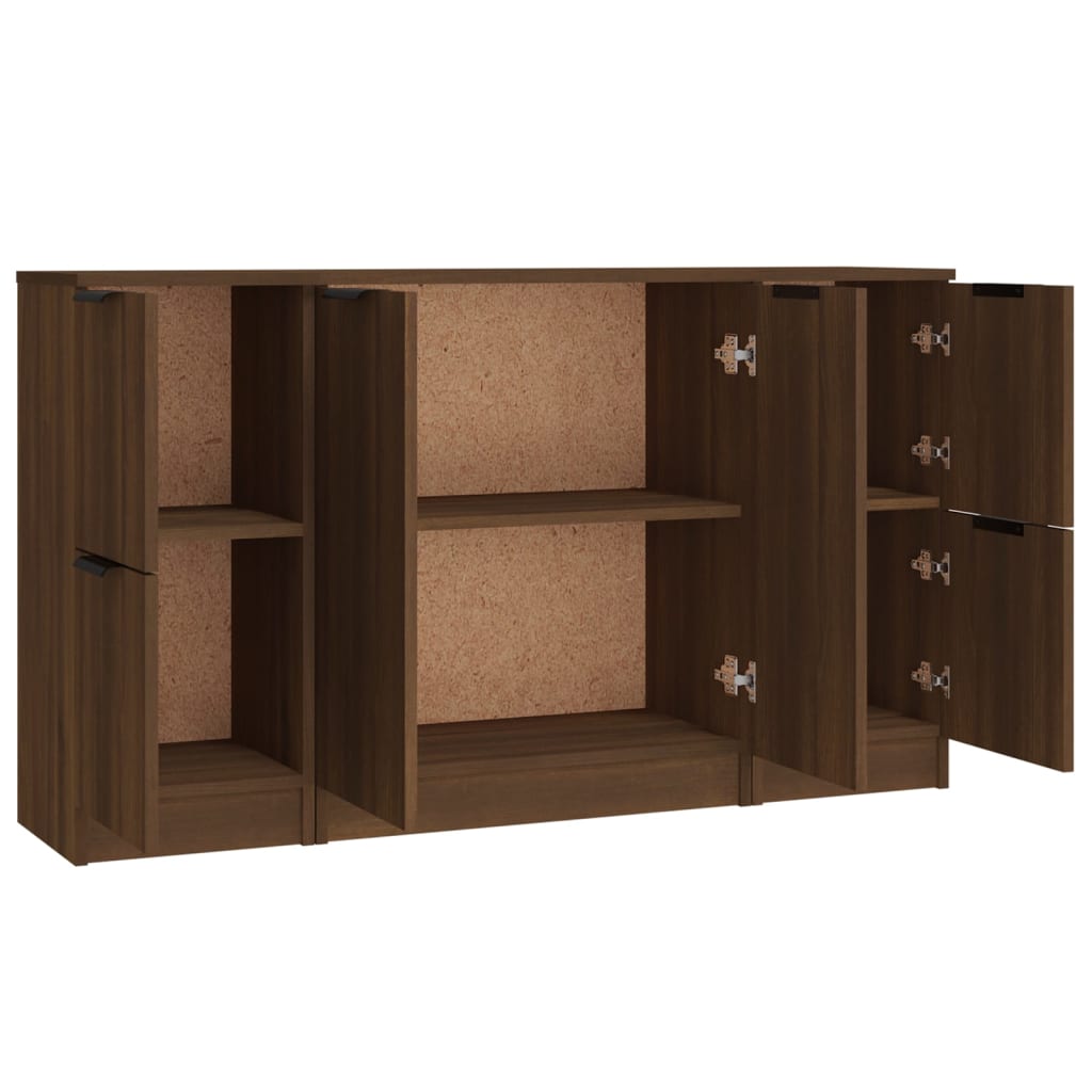 Buffets 3 pcs Chêne marron Bois d'ingénierie - XIOS