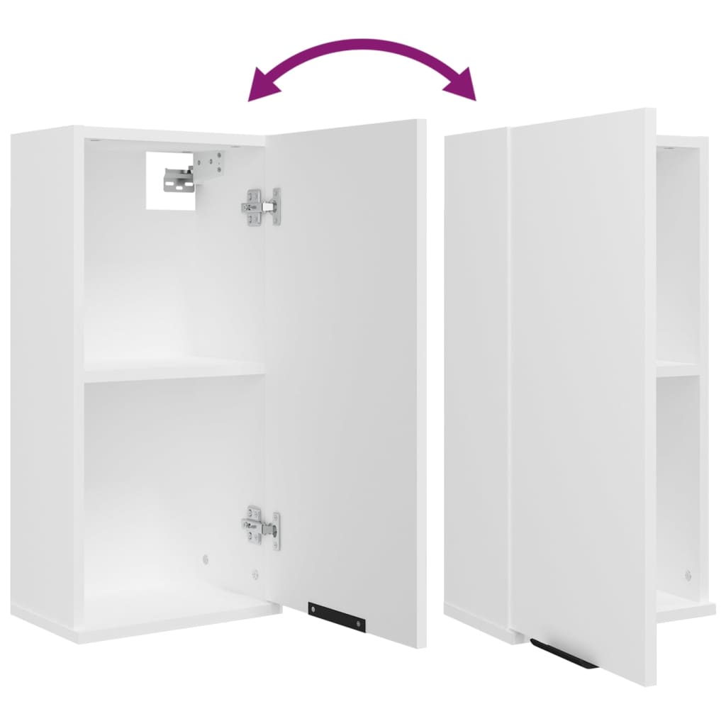 Meubles de salle de bain 5 pcs Blanc Bois d'ingénierie