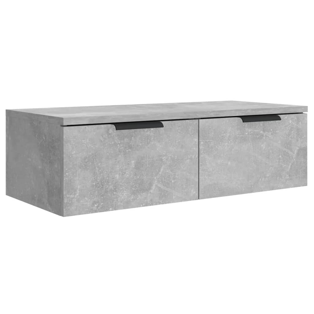 Armoires murales 2 pcs Gris béton 68x30x20 cm Bois d'ingénierie - XIOS