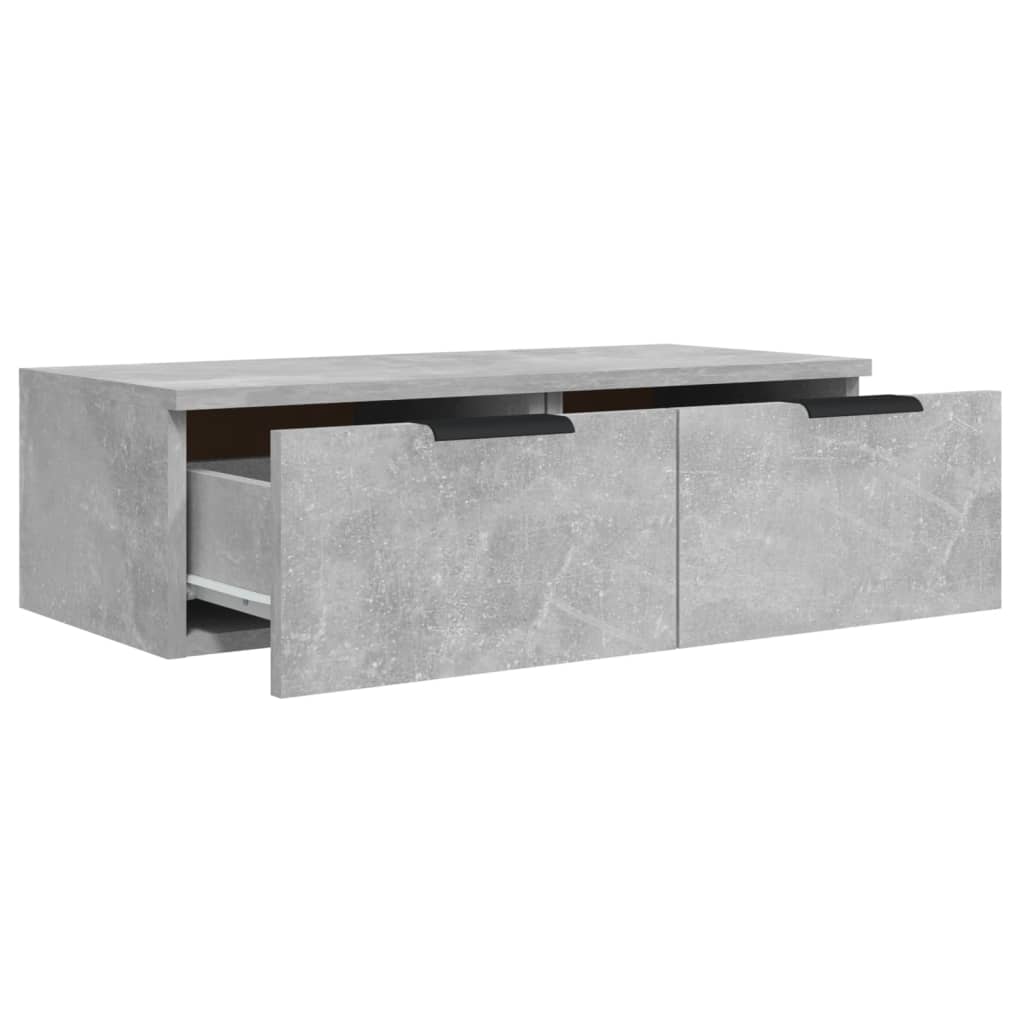 Armoires murales 2 pcs Gris béton 68x30x20 cm Bois d'ingénierie - XIOS