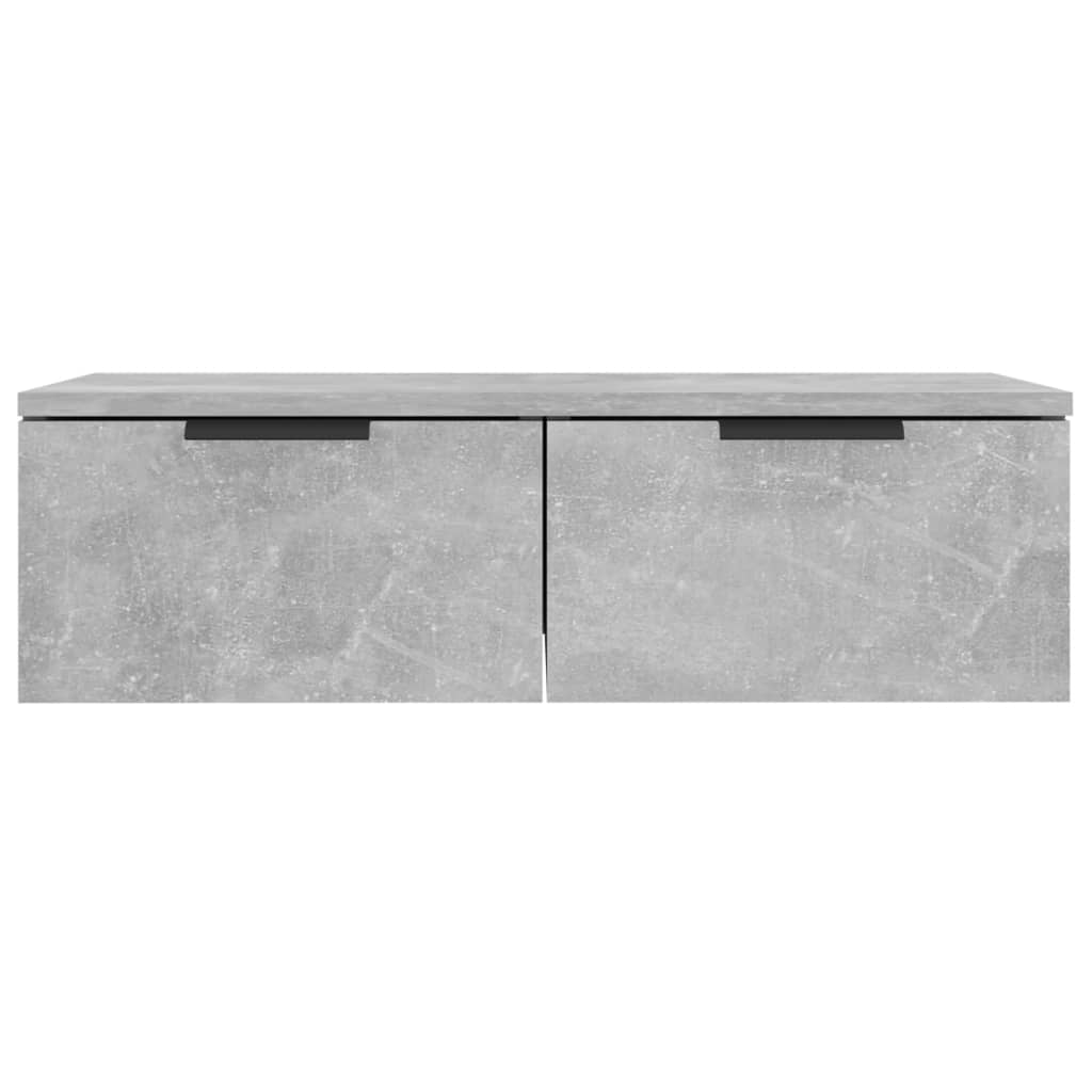 Armoires murales 2 pcs Gris béton 68x30x20 cm Bois d'ingénierie - XIOS