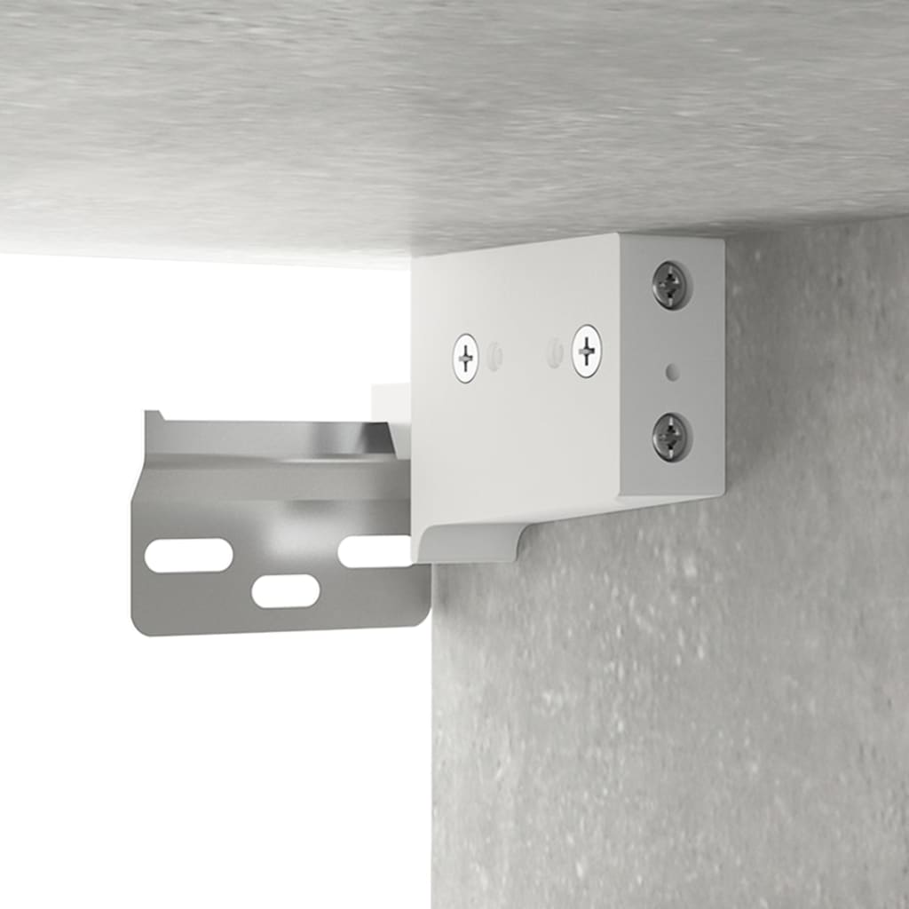 Armoires murales 2 pcs Gris béton 68x30x20 cm Bois d'ingénierie - XIOS