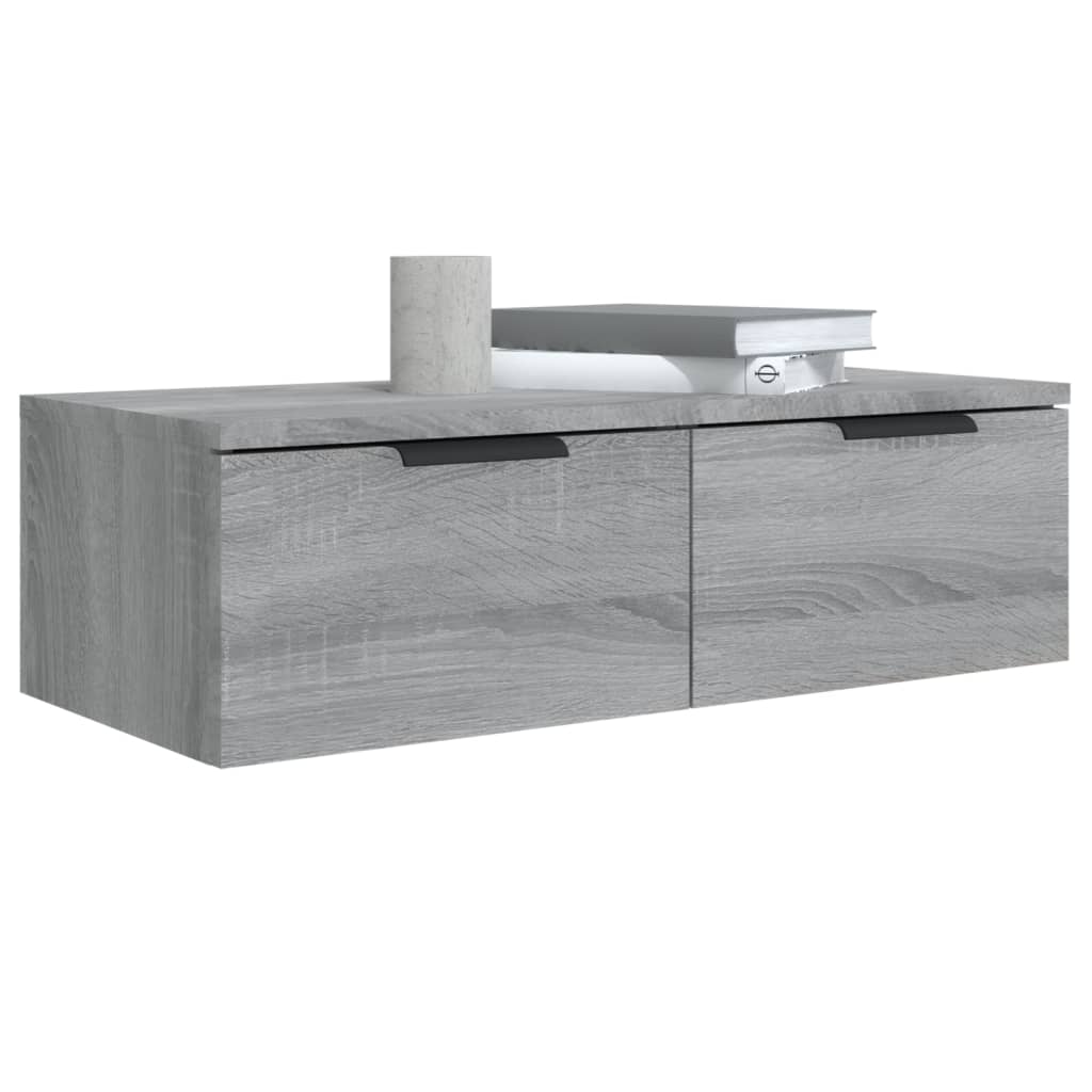 Armoires murales 2 pcs Sonoma gris 68x30x20cm Bois d'ingénierie - XIOS