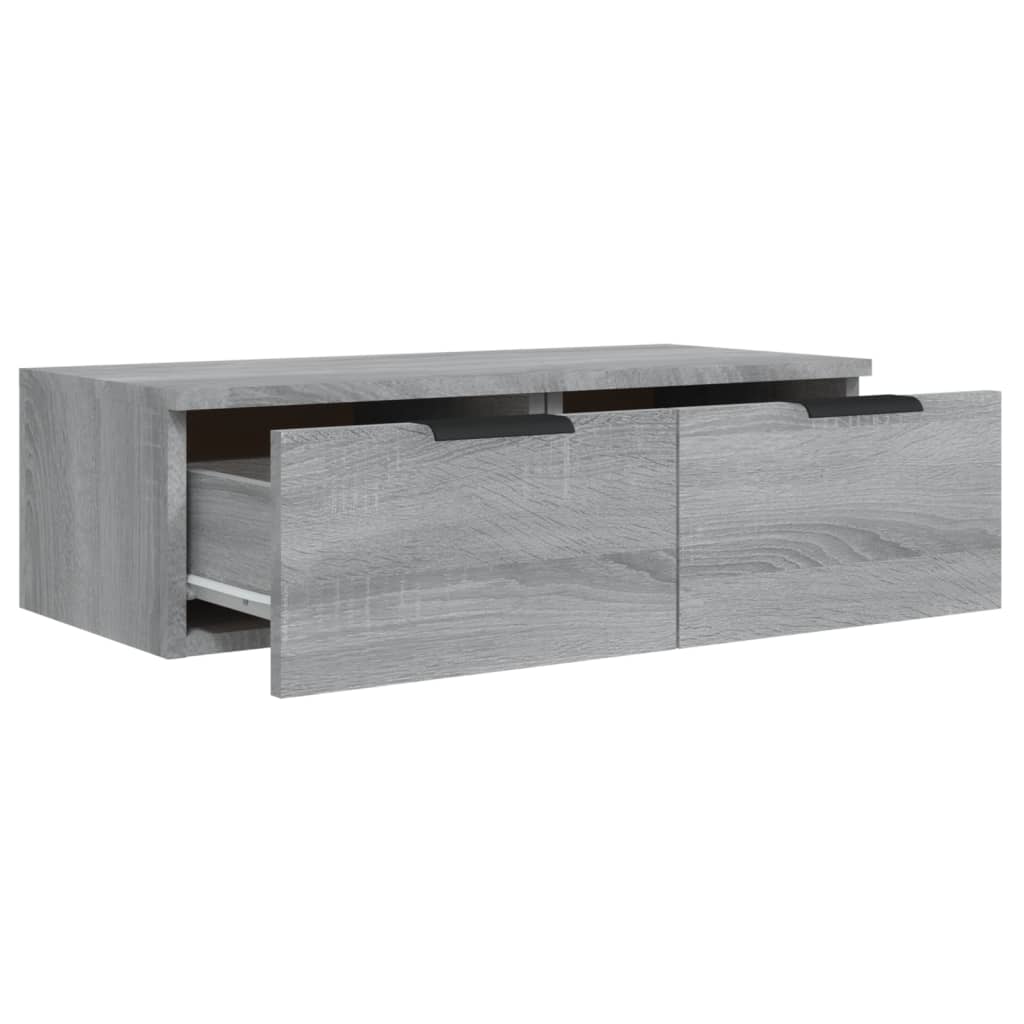 Armoires murales 2 pcs Sonoma gris 68x30x20cm Bois d'ingénierie - XIOS
