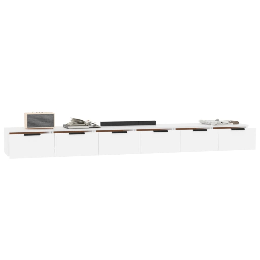 Armoires murales 2 pcs blanc 102x30x20 cm bois d'ingénierie - XIOS