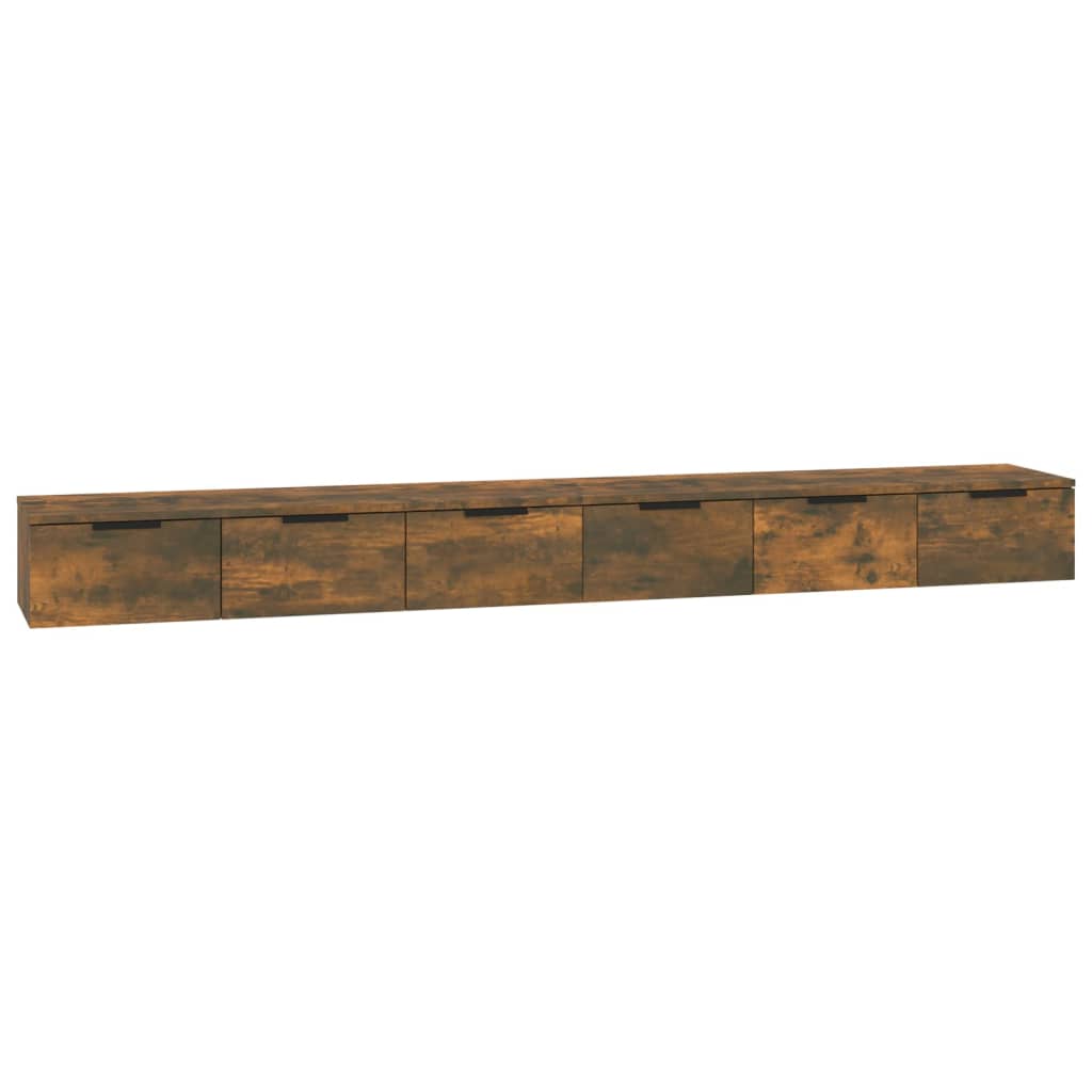 Armoires murales 2pcs Chêne fumé 102x30x20 cm Bois d'ingénierie - XIOS