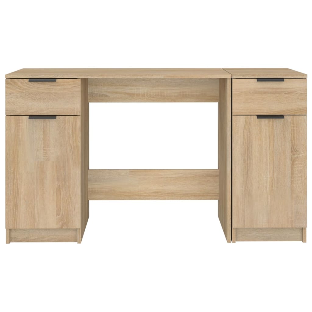 Bureau avec armoire latérale Chêne sonoma Bois d'ingénierie Bureaux vidaXL