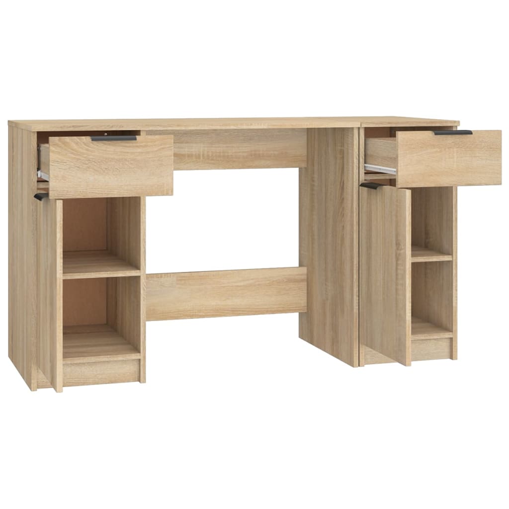 Bureau avec armoire latérale Chêne sonoma Bois d'ingénierie Bureaux vidaXL