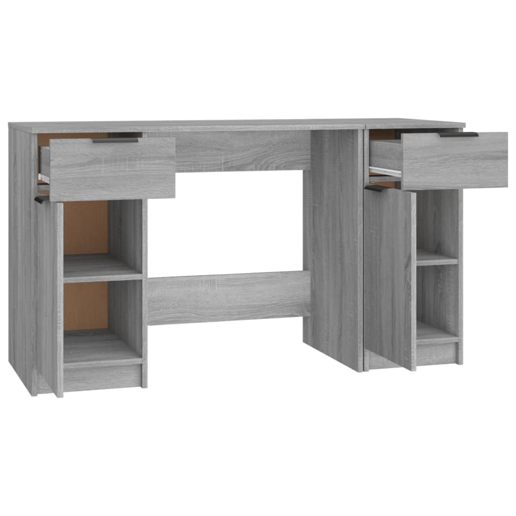 Bureau avec armoire latérale Sonoma gris Bois d'ingénierie - XIOS