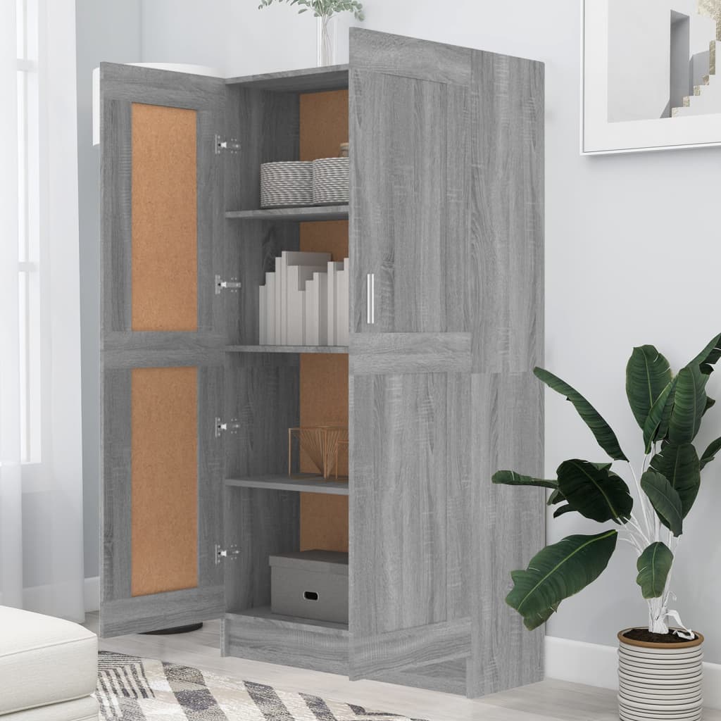 Bibliothèque Sonoma gris 82,5x30,5x150 cm Bois d'ingénierie - XIOS