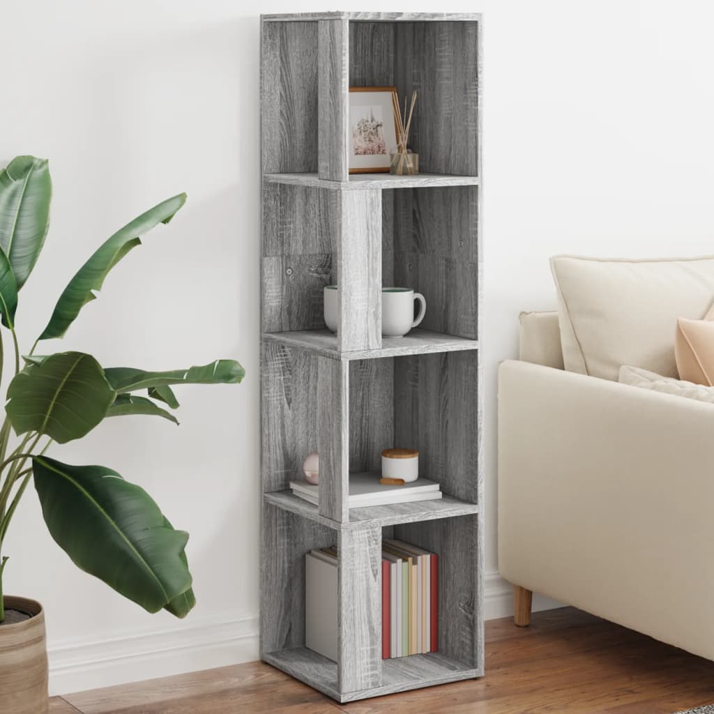 Armoire d'angle Sonoma gris 33x33x132 cm Bois d'ingénierie