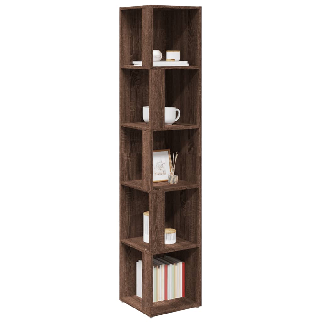 Armoire d'angle Chêne marron 33x33x164,5 cm Bois d'ingénierie