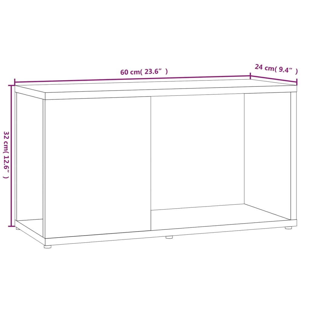 Meuble TV Sonoma gris 60x24x32 cm Bois d'ingénierie - XIOS