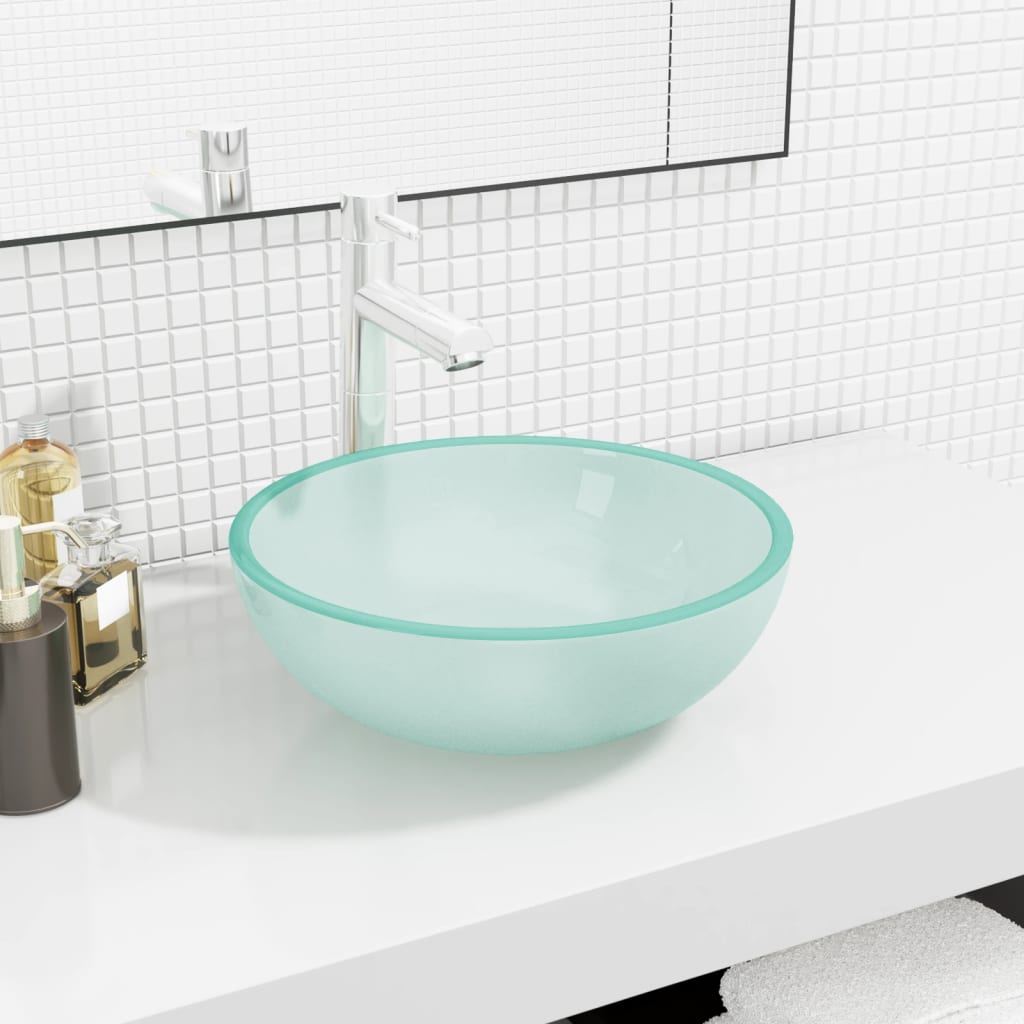 Lavabo Verre trempé 35x12 cm Dépoli Lavabos vidaXL