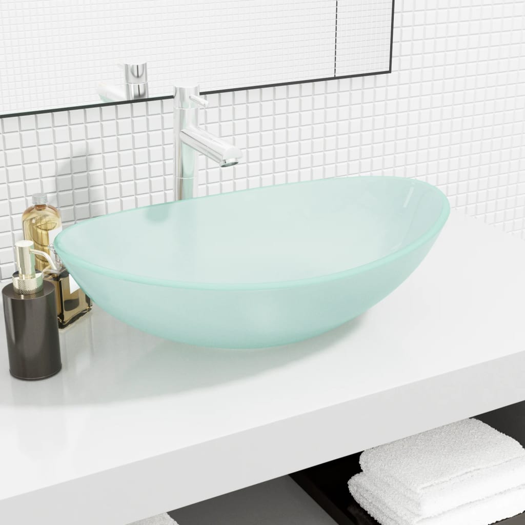 Lavabo Verre trempé 54,5x35x15,5 cm Dépoli Lavabos vidaXL