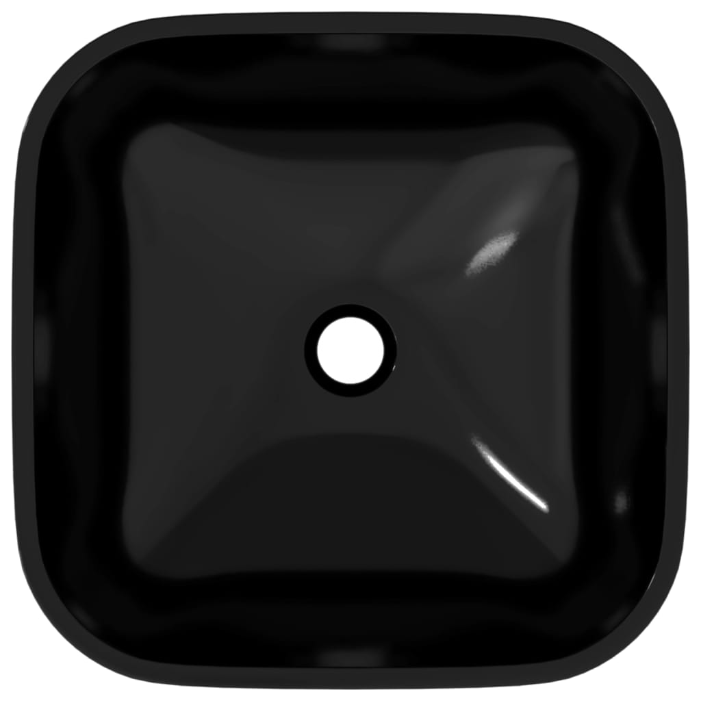 Lavabo Verre 42x42x14 cm Noir Lavabos vidaXL