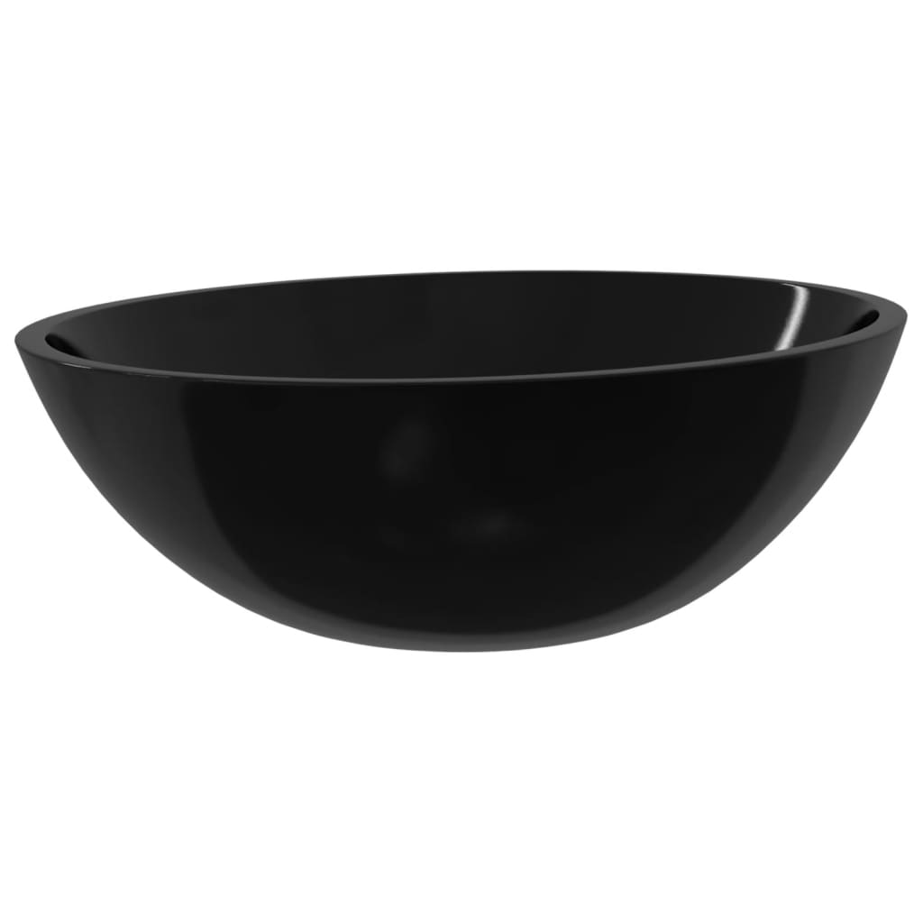 Lavabo Verre 50x37x14 cm Noir Lavabos vidaXL