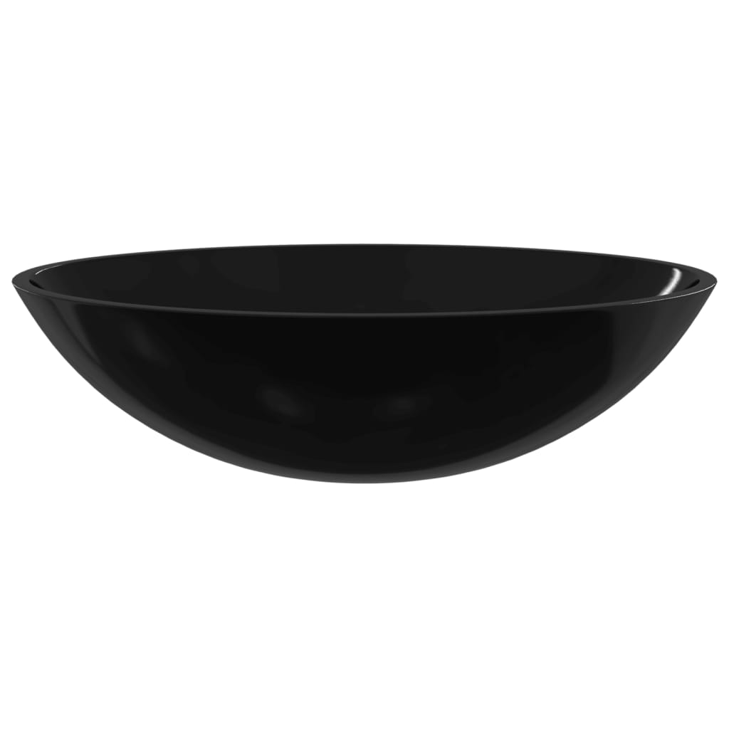 Lavabo Verre 50x37x14 cm Noir Lavabos vidaXL