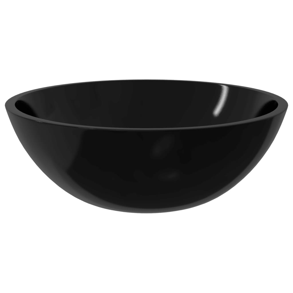 Lavabo Verre 50x37x14 cm Noir Lavabos vidaXL