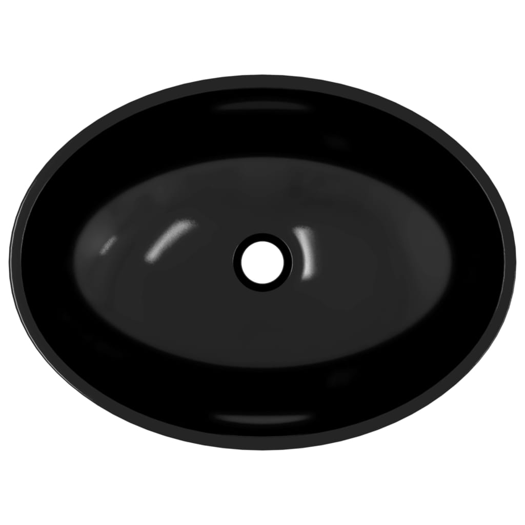 Lavabo Verre 50x37x14 cm Noir Lavabos vidaXL
