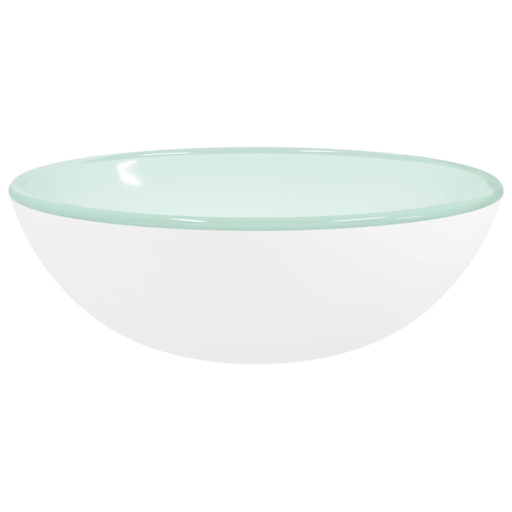 Lavabo Verre trempé 35x12 cm Blanc Lavabos vidaXL