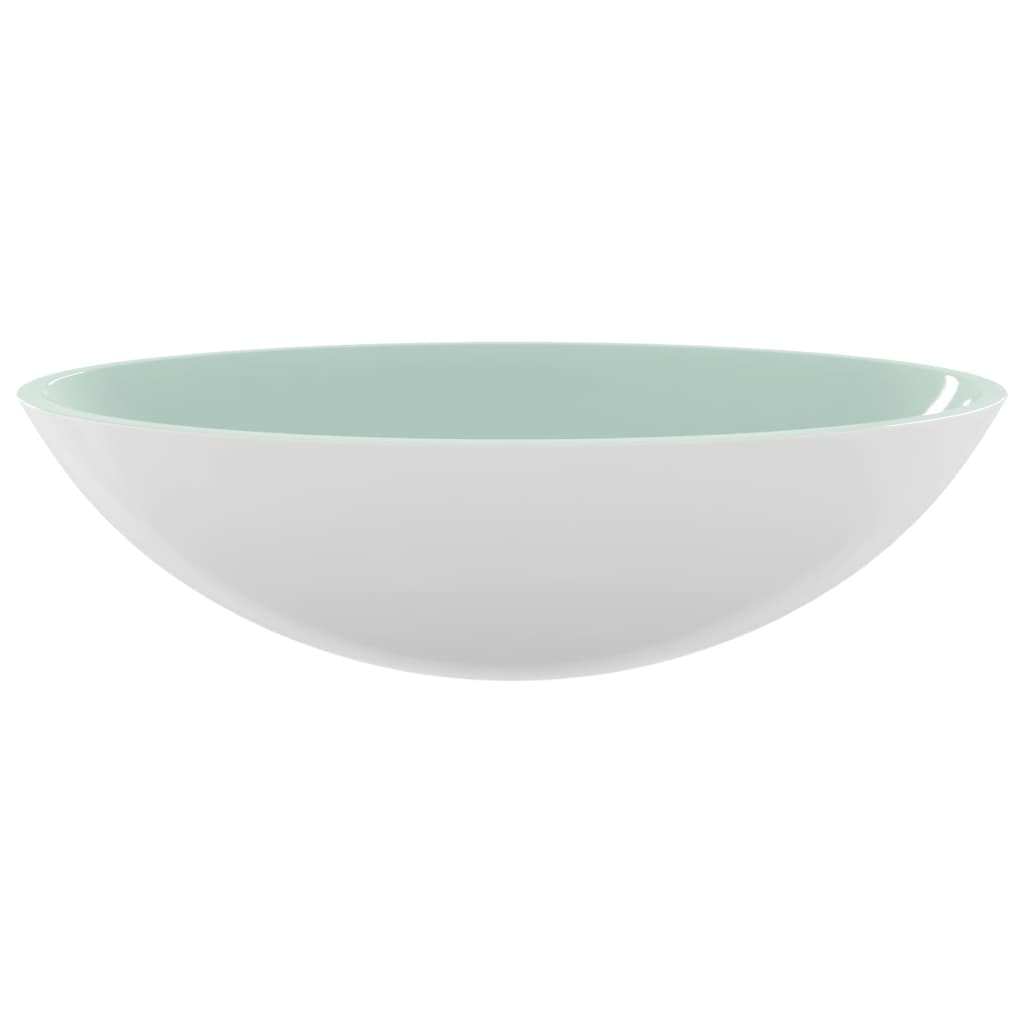 Lavabo Verre 50x37x14 cm Blanc Lavabos vidaXL