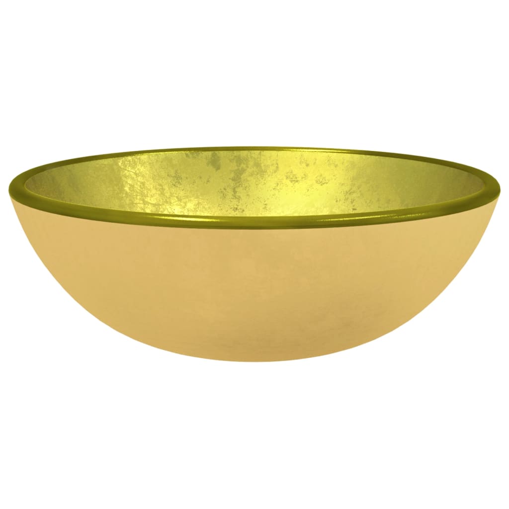 Lavabo Verre trempé 35x12 cm Doré Lavabos vidaXL