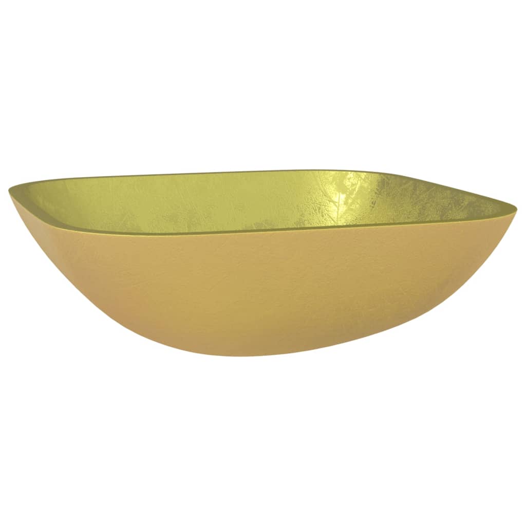 Lavabo Verre 42x42x14 cm Doré Lavabos vidaXL
