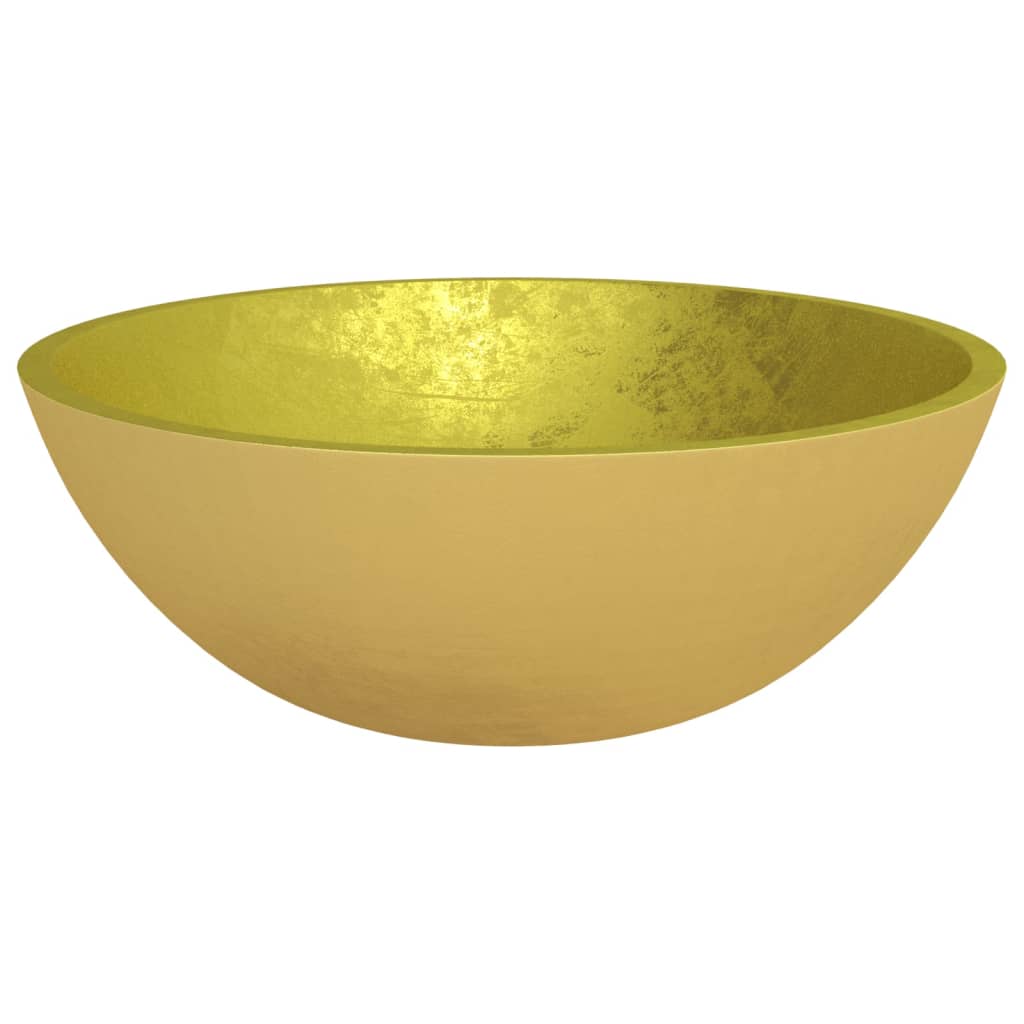 Lavabo Verre 50x37x14 cm Doré Lavabos vidaXL