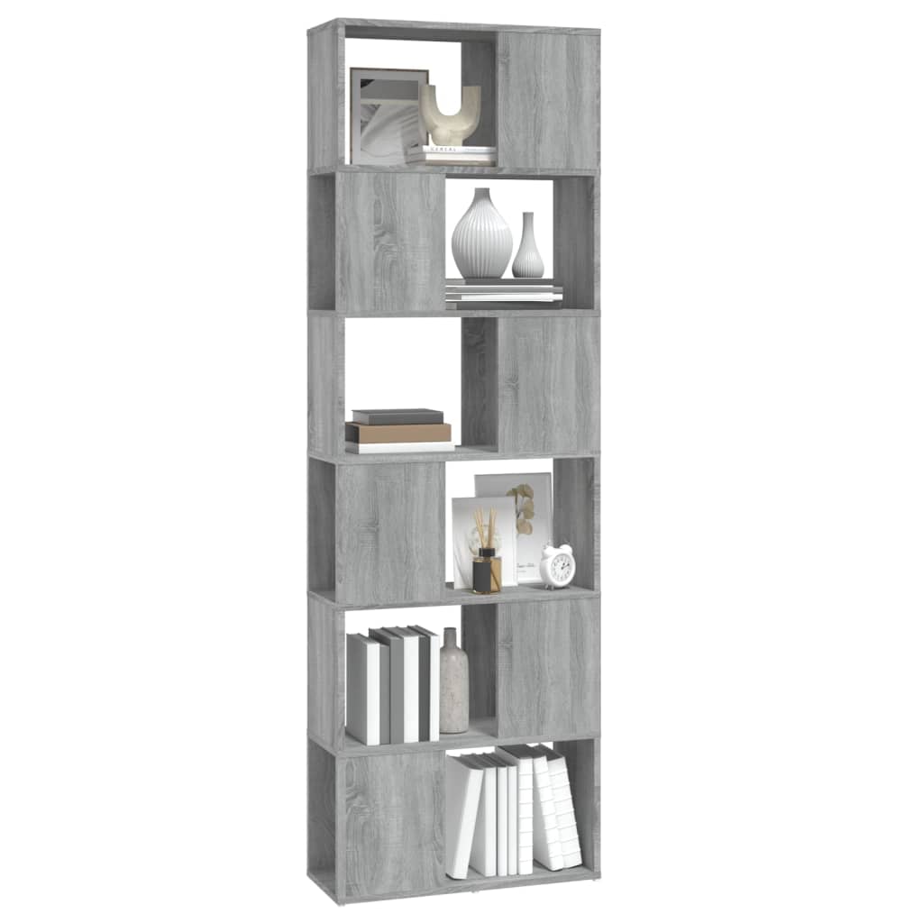 Bibliothèque/Séparateur de pièce Sonoma gris 60x24x186 cm - XIOS