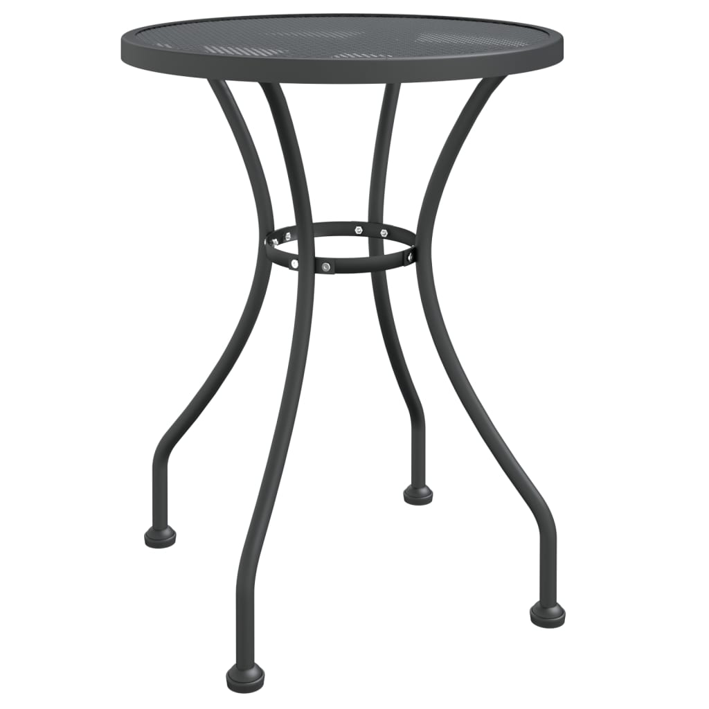Ensemble à manger de jardin 5 pcs Maille Métal Anthracite