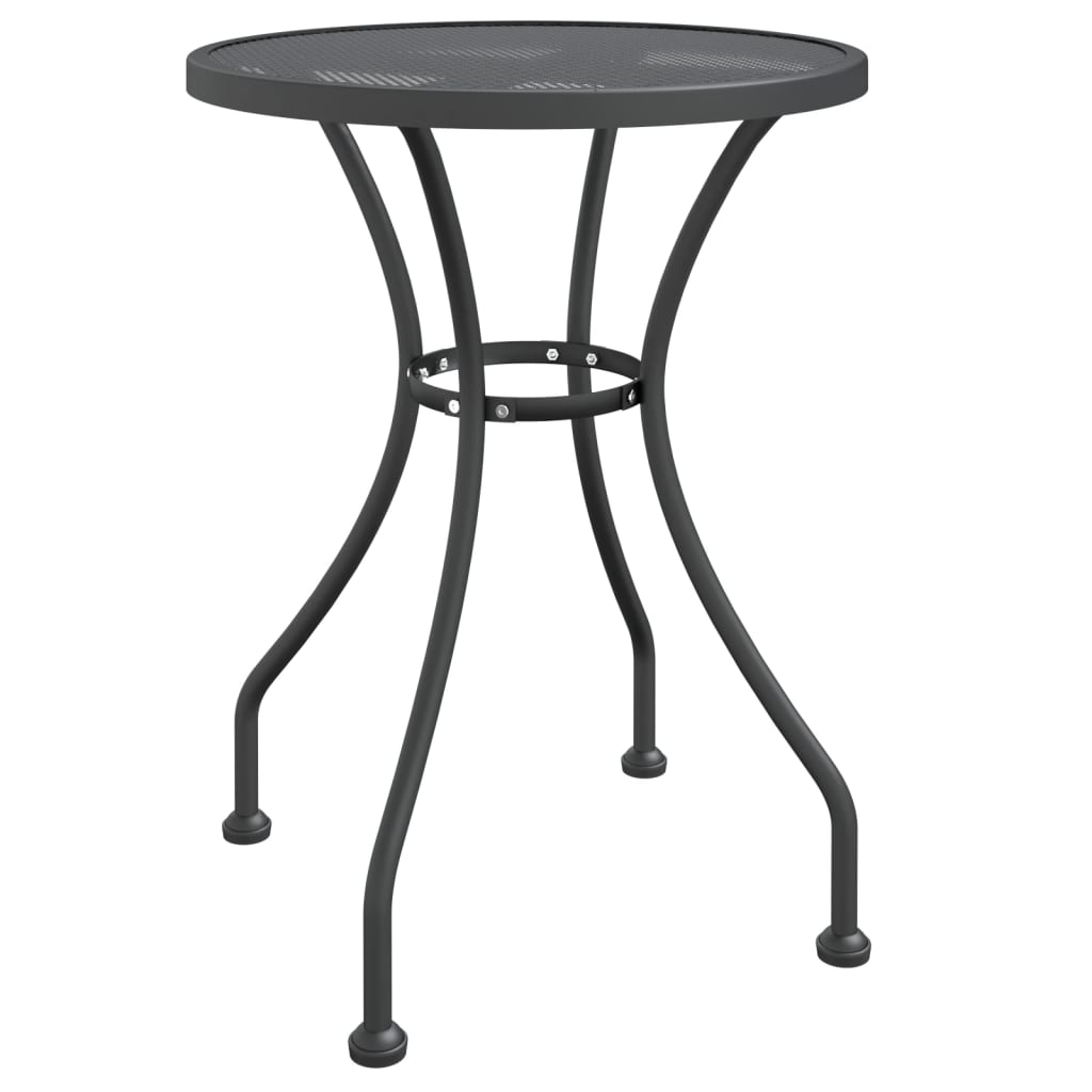 Ensemble à manger de jardin 5 pcs Maille Métal Anthracite