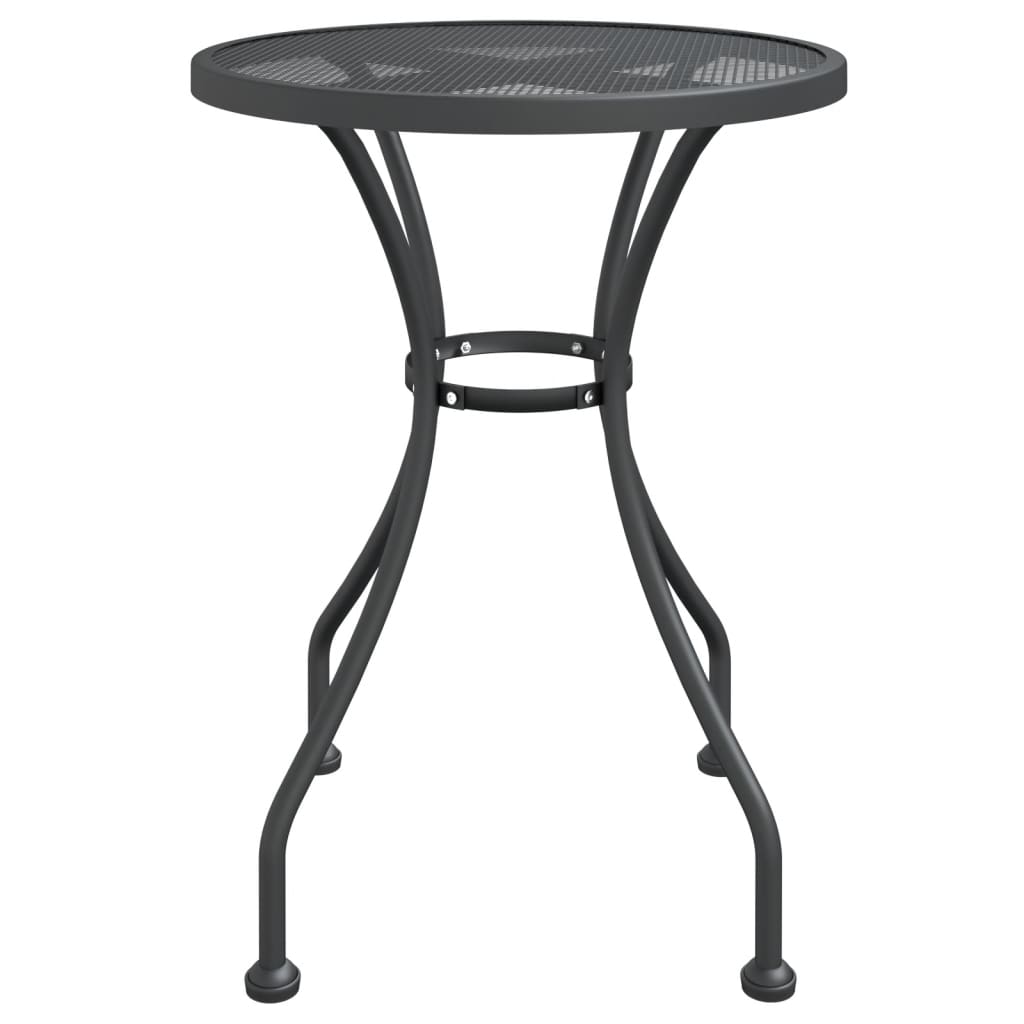 Ensemble à manger de jardin 5 pcs Maille Métal Anthracite