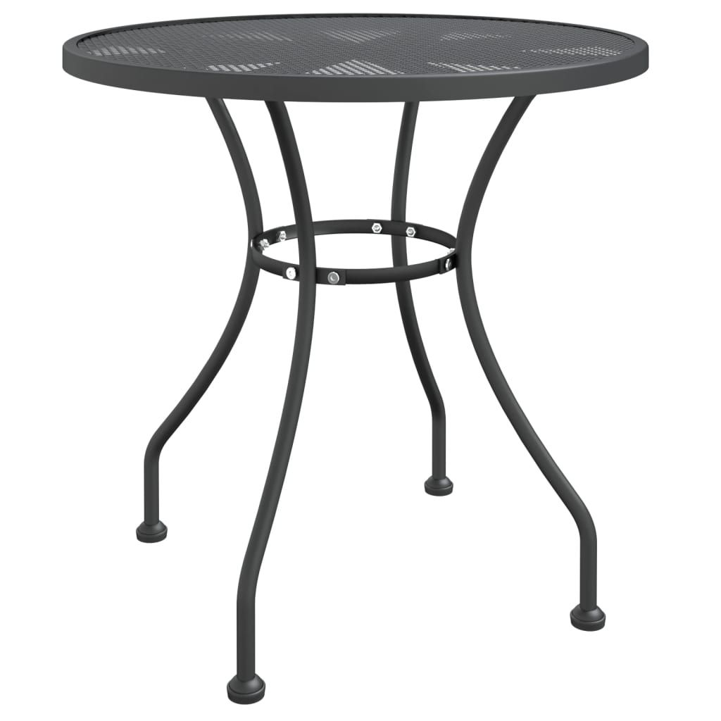 Ensemble à manger de jardin 3 pcs Maille Métal Anthracite