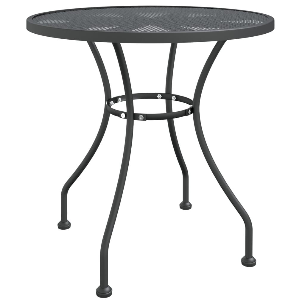 Ensemble à manger de jardin 5 pcs Maille Métal Anthracite