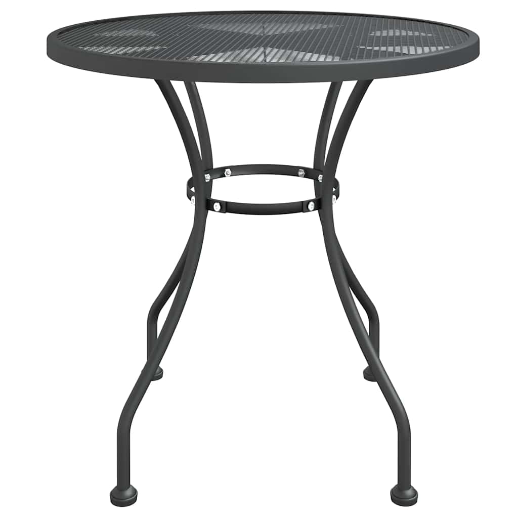 Ensemble à manger de jardin 5 pcs Maille Métal Anthracite