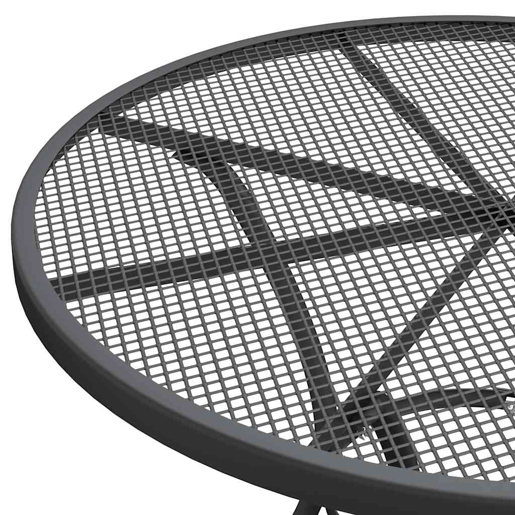 Ensemble à manger de jardin 5 pcs Maille Métal Anthracite