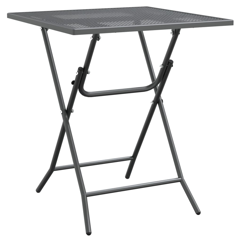Ensemble à manger de jardin 5 pcs Maille Métal Anthracite