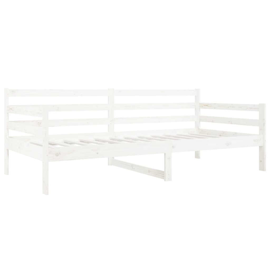 Lit de jour sans matelas blanc 90x190 cm bois de pin massif - XIOS