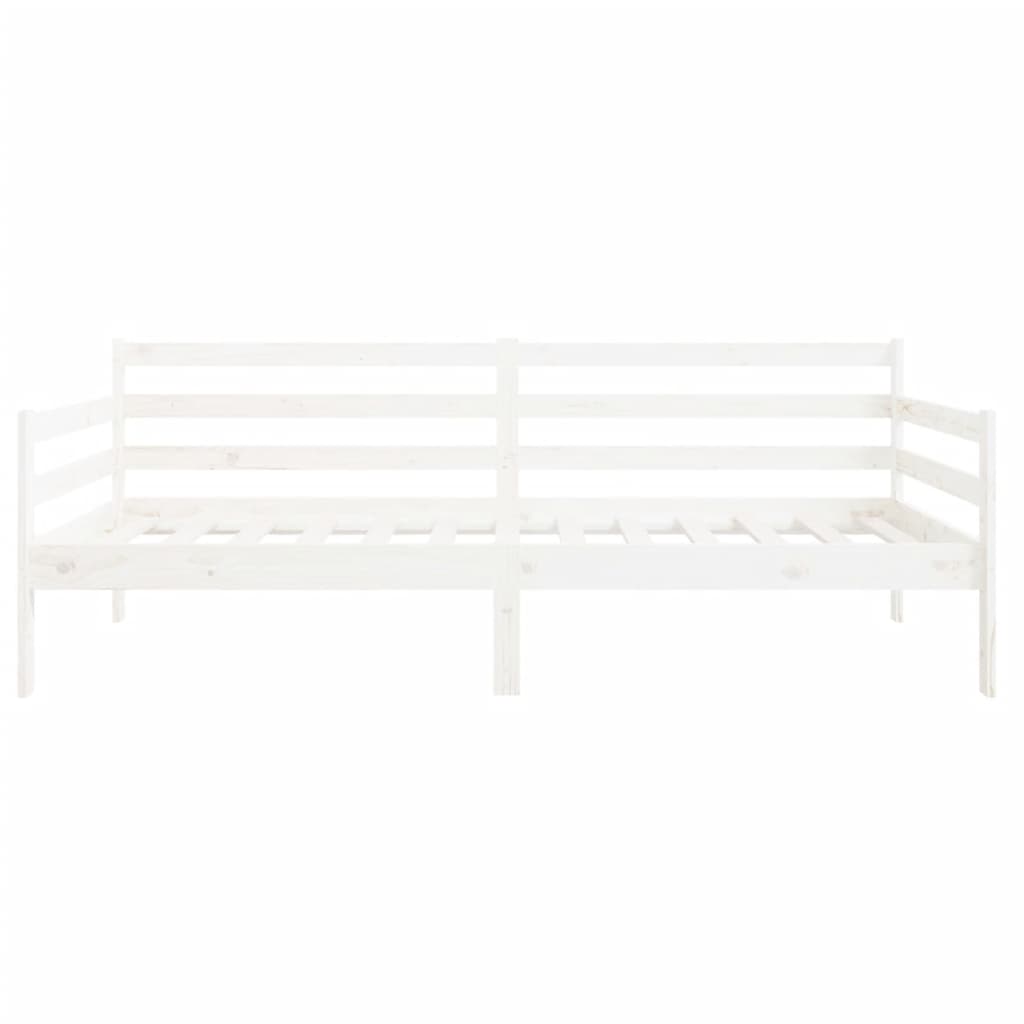 Lit de jour sans matelas blanc 90x190 cm bois de pin massif - XIOS