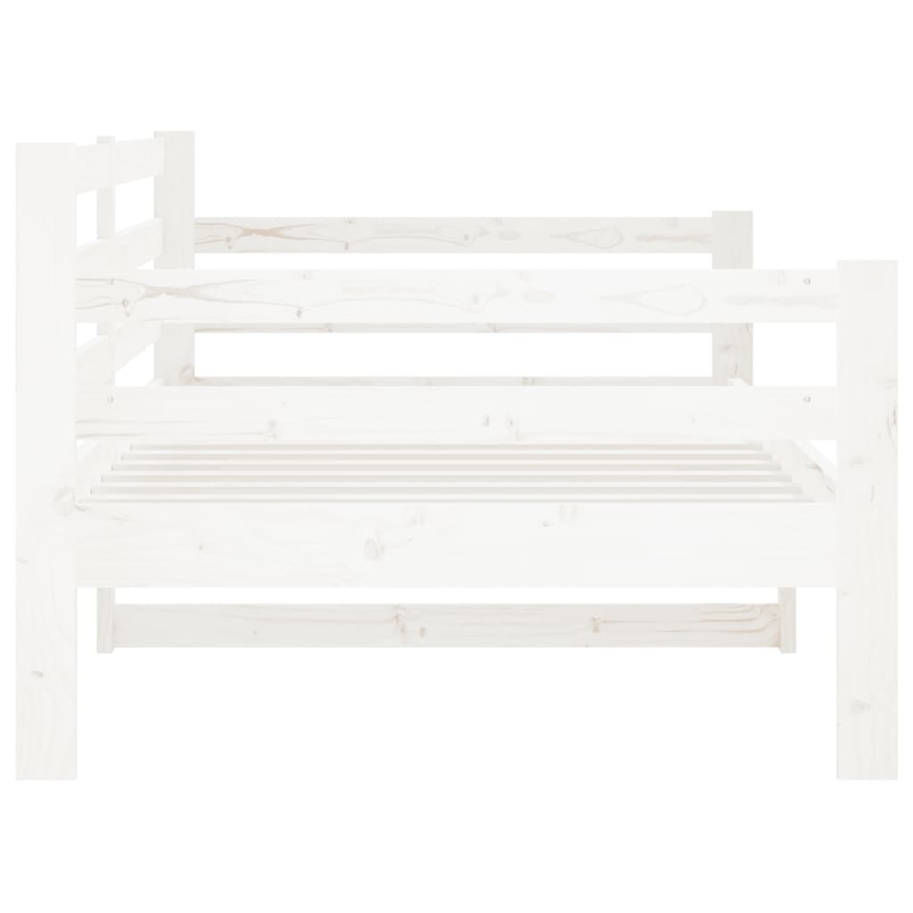 Lit de jour sans matelas blanc 80x200 cm bois de pin massif - XIOS