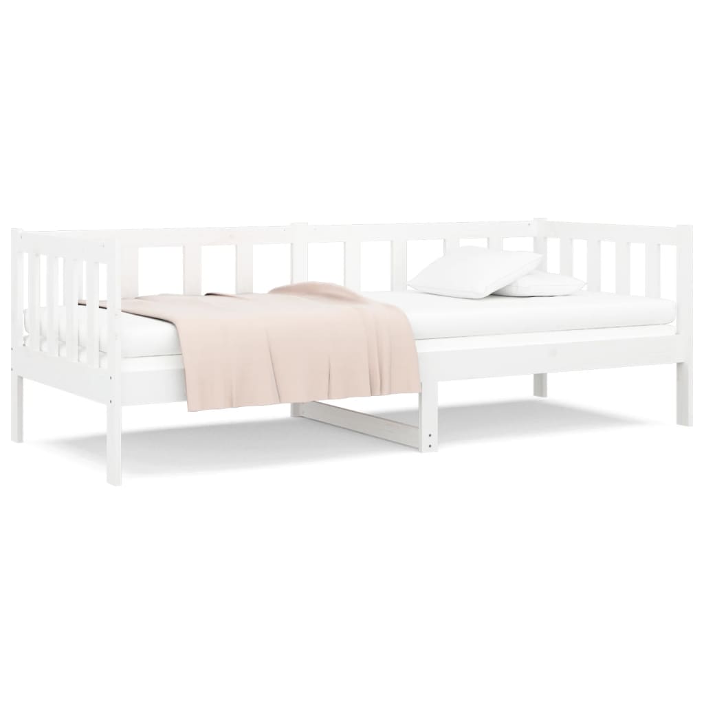 Lit de jour sans matelas blanc 80x200 cm bois de pin massif - XIOS
